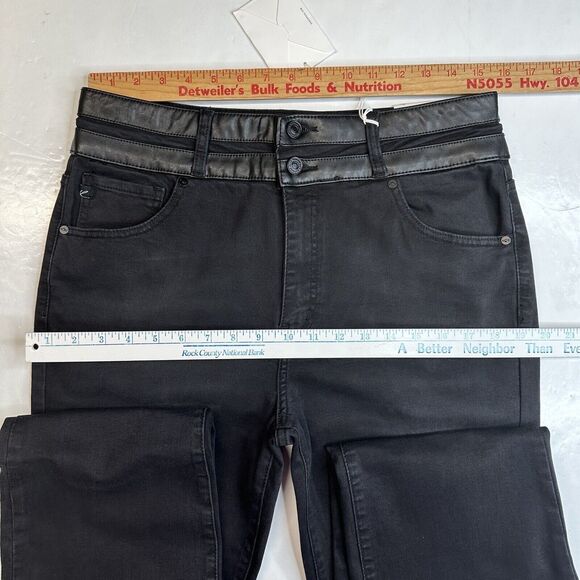 Kancan Jeanie High Rise Bootcut Jeans Women 15/31 Black Flared Stretch Denim NEW - Picture 4 of 11